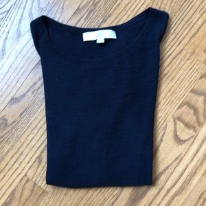 Ann Taylor Loft - Dark Blue Short Sleeve Top